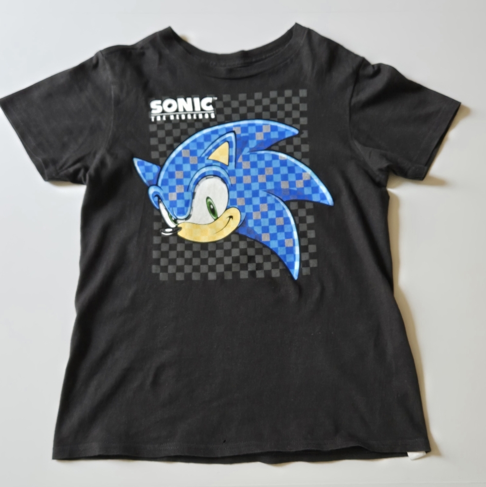 Sonic The‎ Hedgehog/Black and Blue Kids T-Shirt/Size M